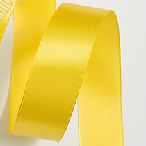 Лента атласная 2,5 см №132 Желтый (5 бобин)